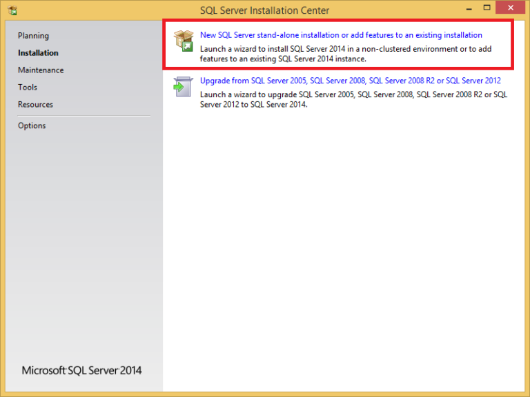 Microsoft SQL Server 2014 Express - Installation - Pomoc statlook