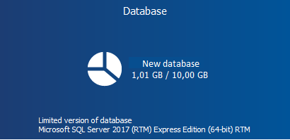 the data about the database used by statlook system